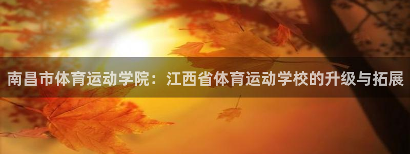 bbin视讯游戏官网：南昌市体育运动学院：江西省体育运动学校的升级与拓展